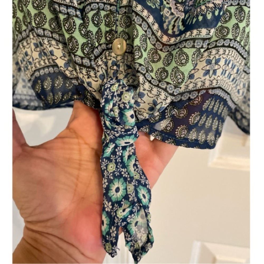 NEW ITEM! NWOT FIGUEROA & FLOWER BY ANTHROPOLOGIE BOHO TIE FRONT TOP! - Picture 5 of 5